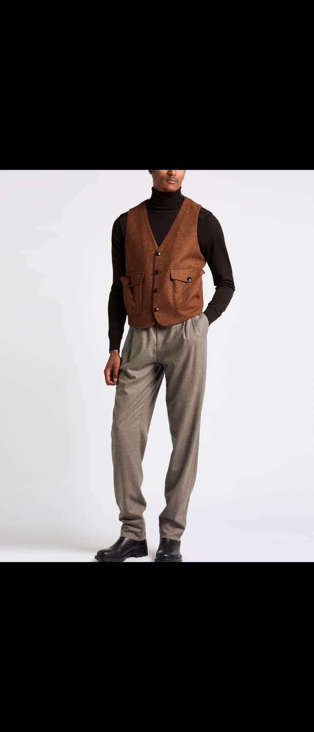 LARDINI 라르디니 이탈리안 최고급 트위드 도네갈 버진울 헌팅 베스트 상품이미지8