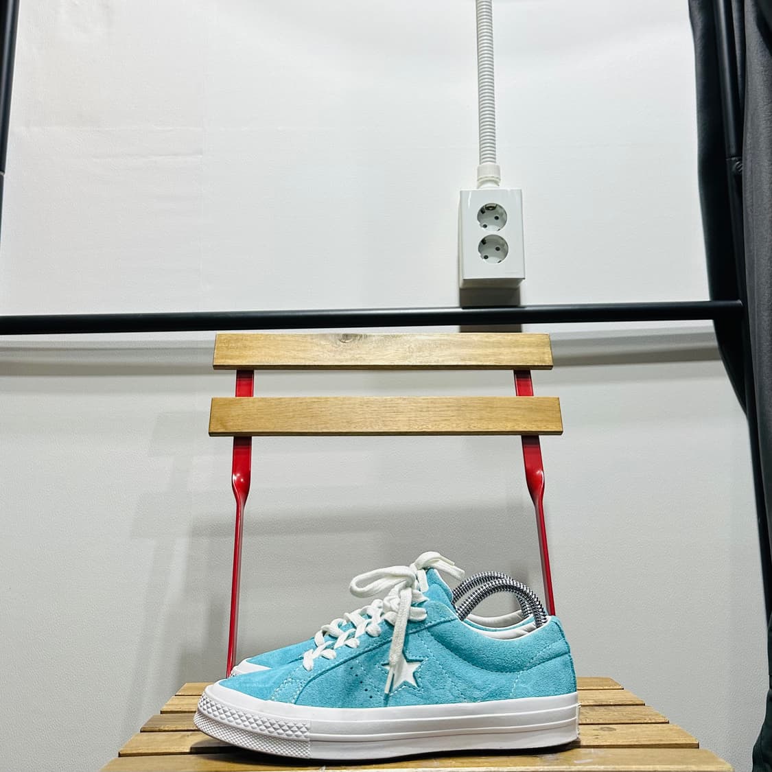 230) 컨버스 운동화 여성 여자 신발 원스타 스웨이드 블루 상품이미지3