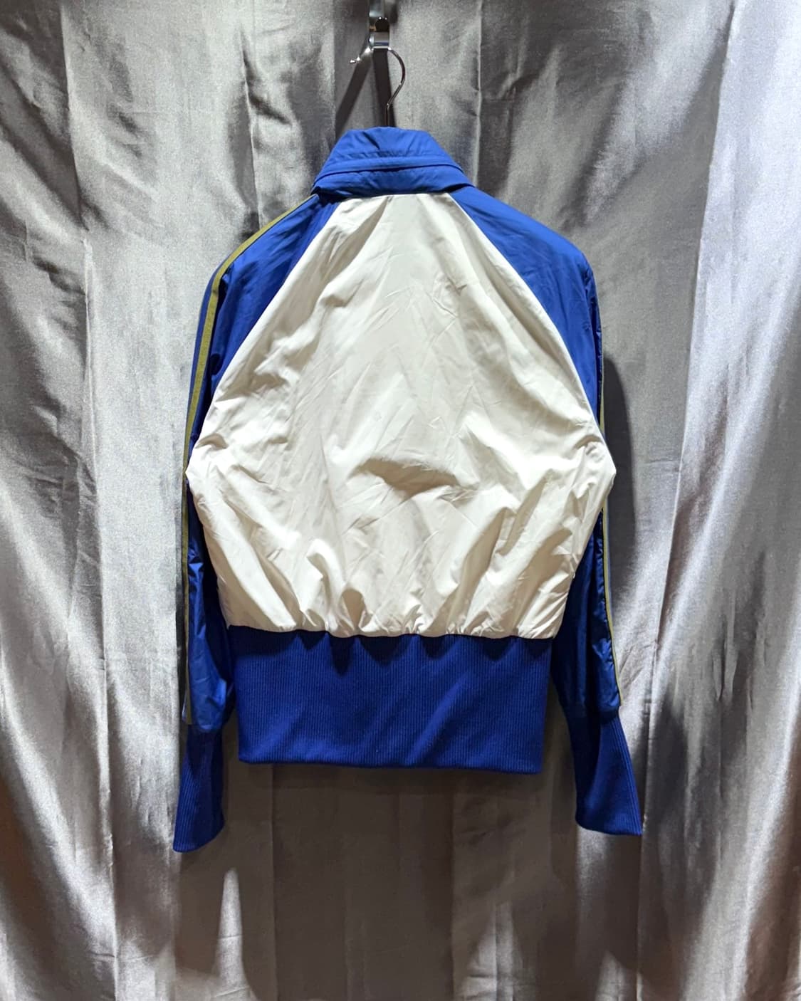 XS 아디다스 파이어버드 블루 배색 화이트 바람막이 상품이미지3