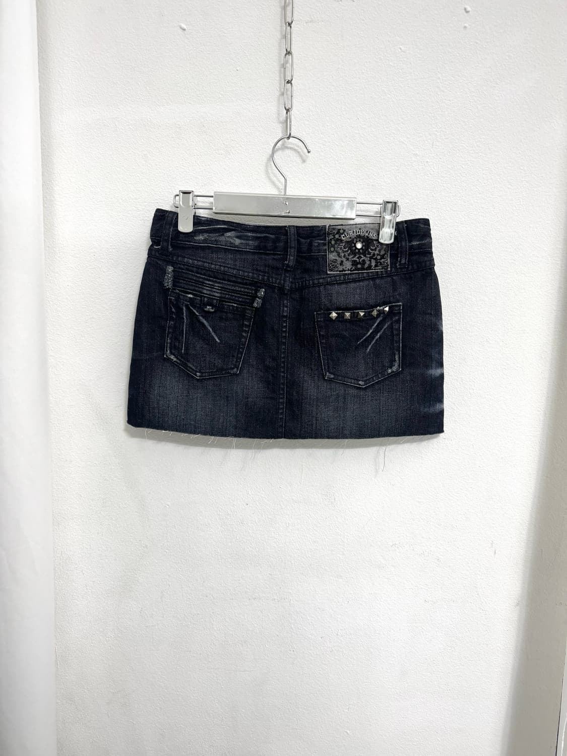 Stud dark denim mini skirt 상품이미지3