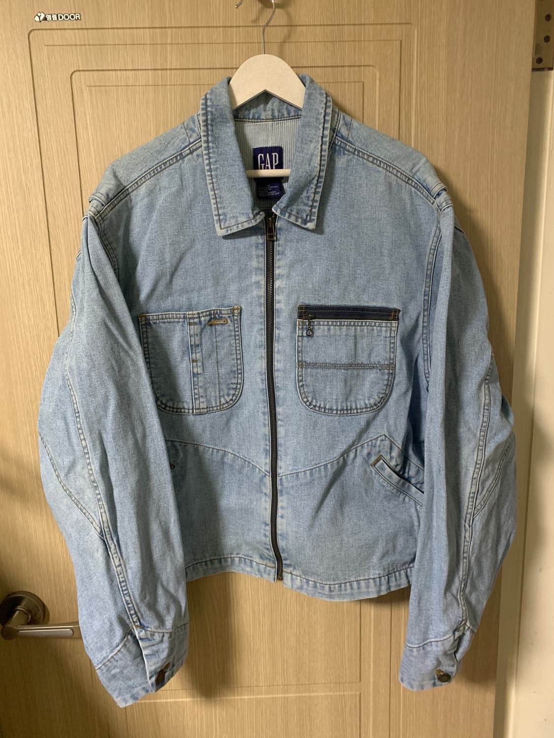 90s 올드 갭 데님 덩가리 워크 포켓 자켓 XL 상품이미지1