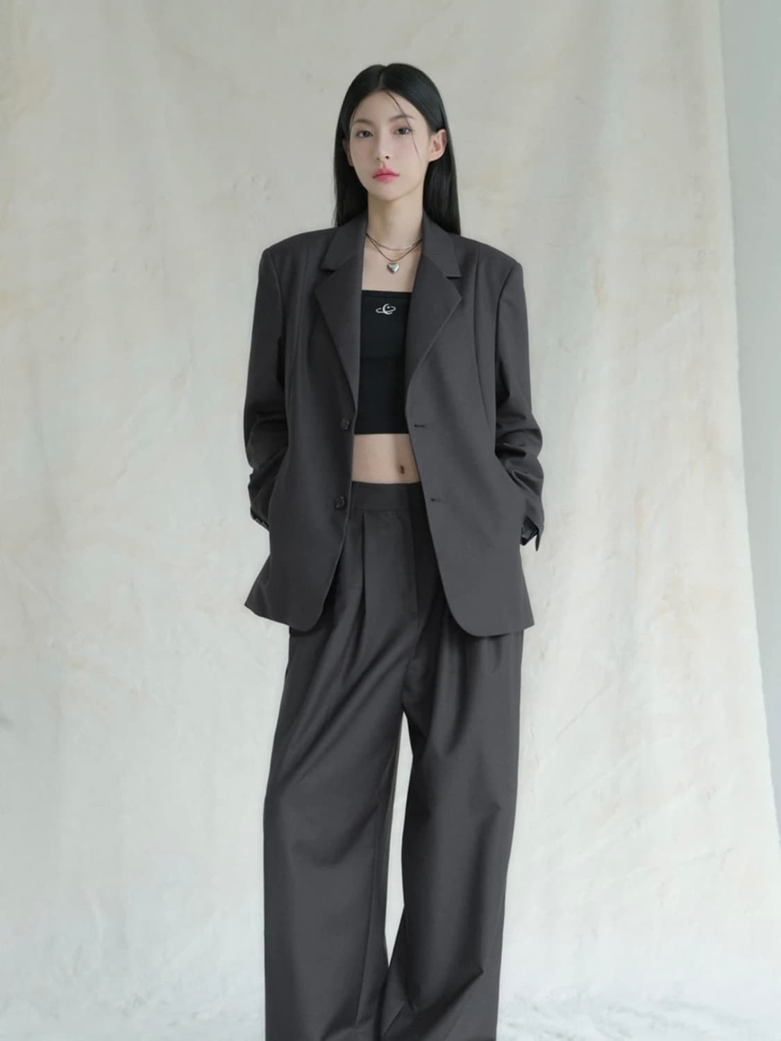 어반드레스 블레이저 자켓 차콜 S 새상품 상품이미지2