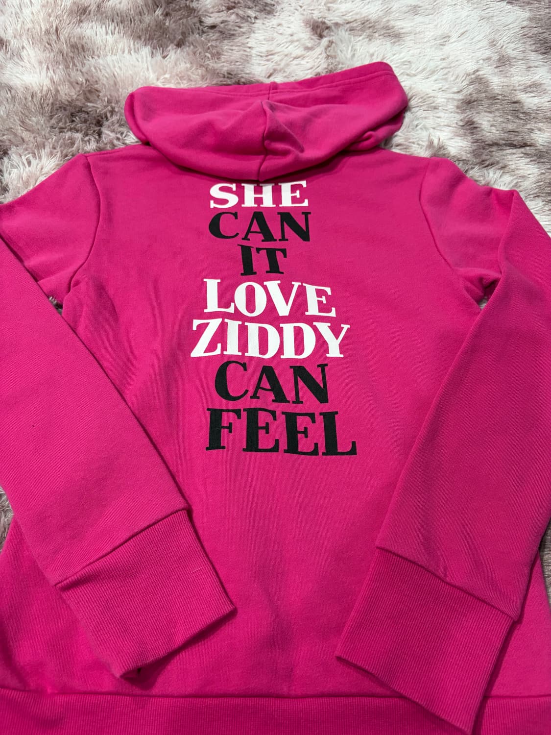 ziddy 와투케 핑크 아일렛 후드티 상품이미지4