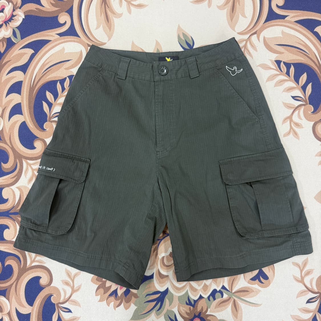 (S)와릿이즌 wha it isnt 카고반바지(카키) 상품이미지1