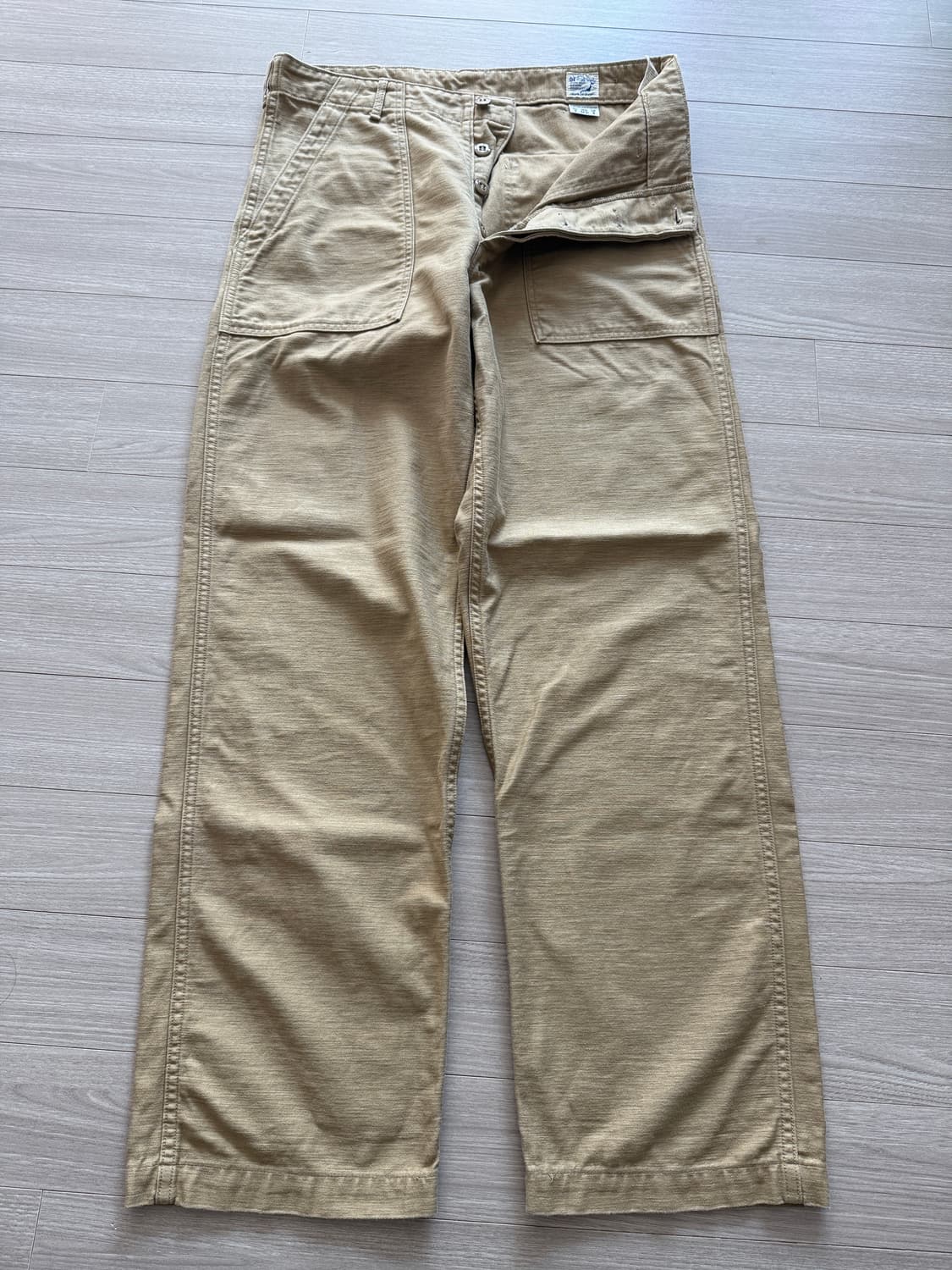 orslow 오어슬로우 퍼티그 레귤러핏 베이지 2사이즈 노수선  상품이미지1