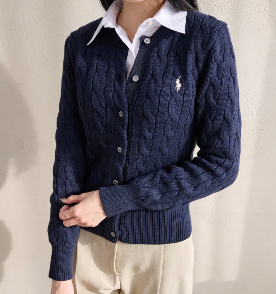 폴로랄프로렌 여성 케이블 가디건S 상품이미지3