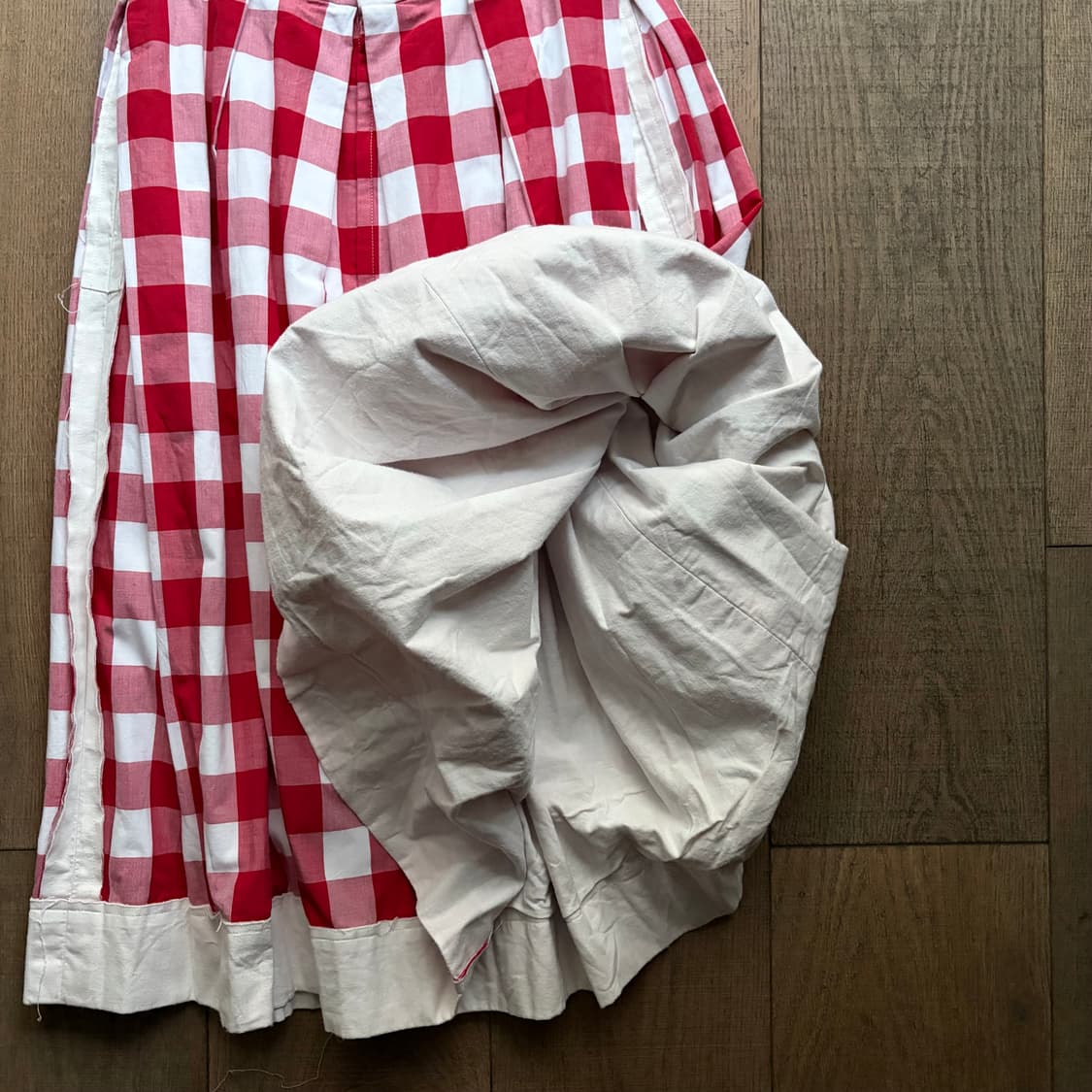 Gingham Check Distressed Pleats Skirt 상품이미지3