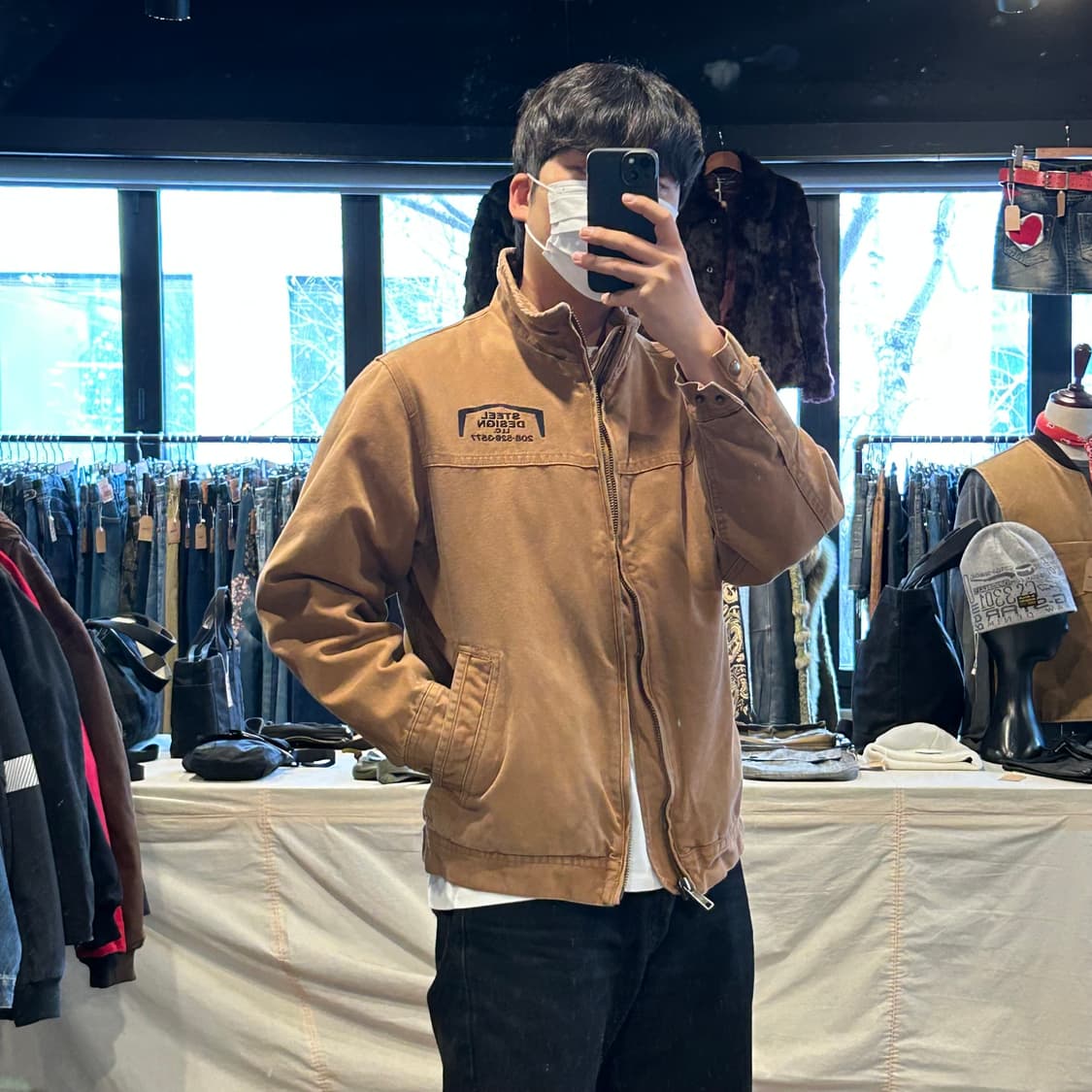 M) Corner Stone USA 워크웨어 워크 자켓 탄 브라운 상품이미지10