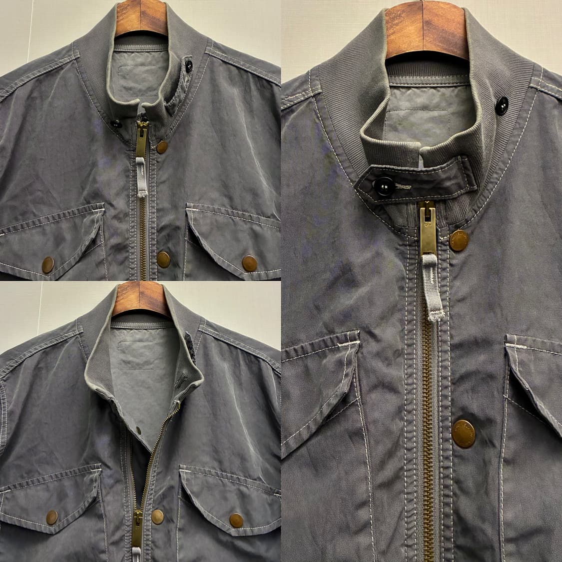 (L~XL)00s 스톤아일랜드 데님스 가먼트다잉 빈티지 유틸리티자켓 상품이미지3