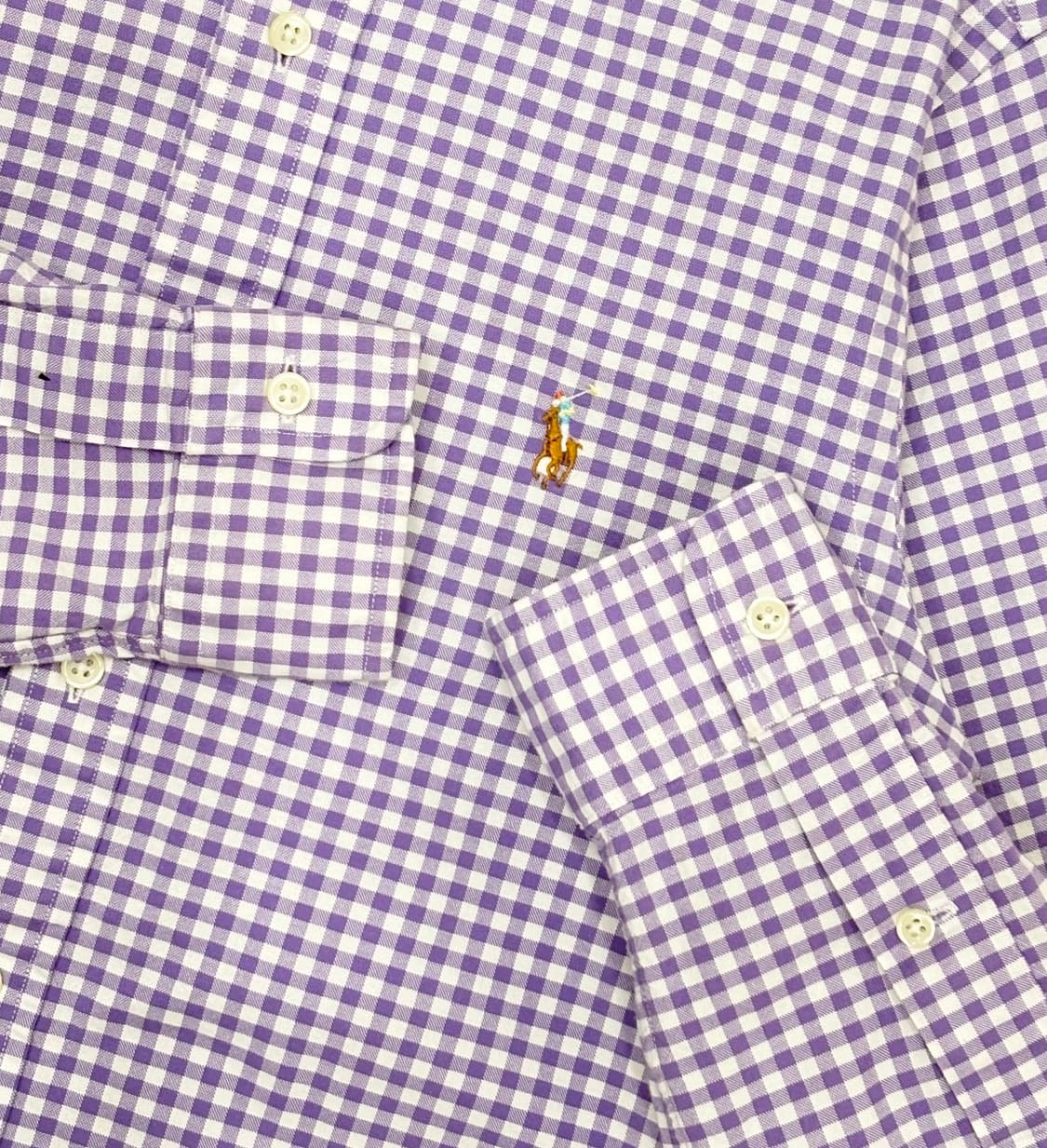 Polo 폴로랄프로렌 퍼플 깅엄 체크 셔츠 상품이미지4