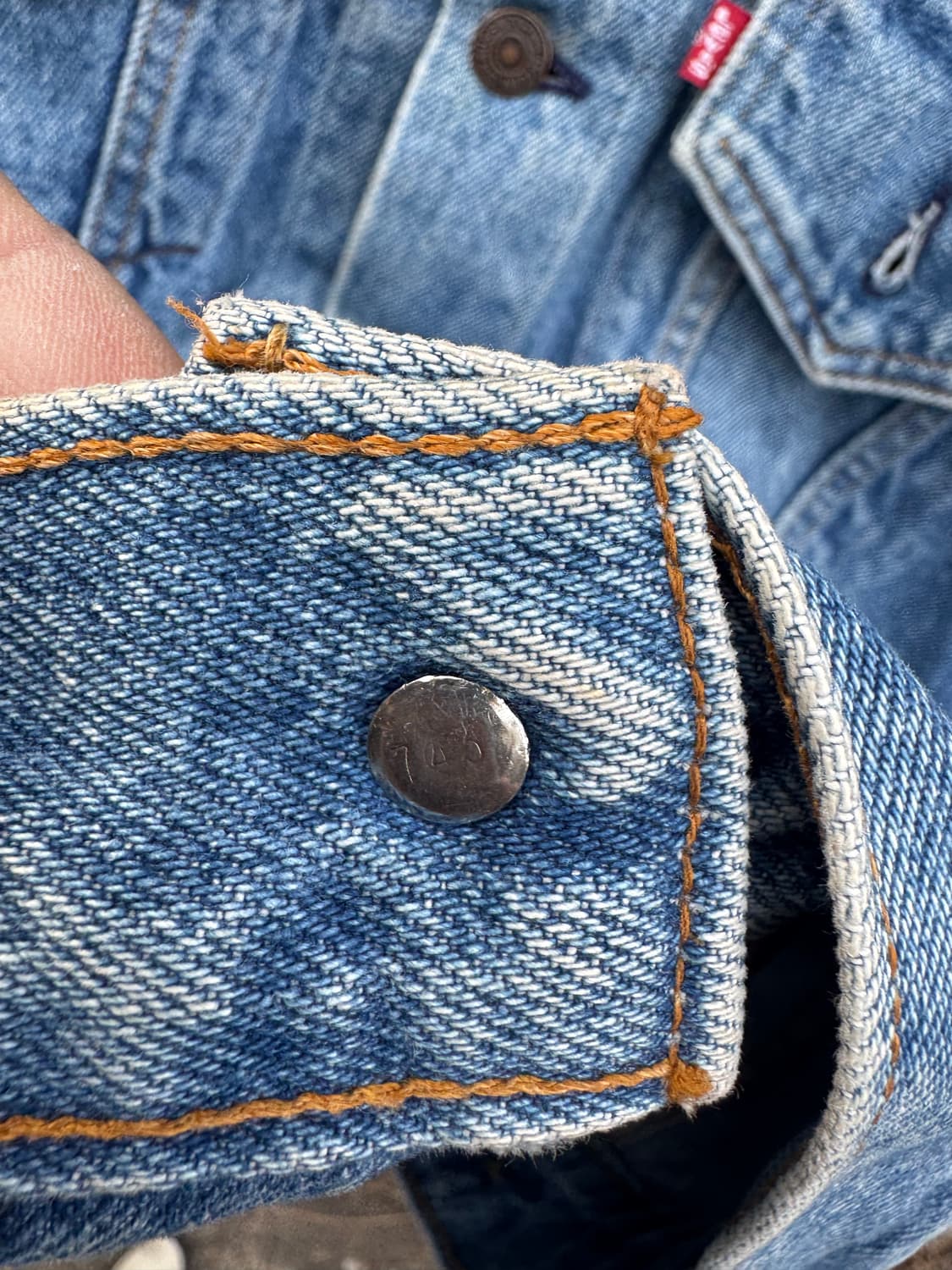 80s 리바이스 빈티지 3세대 워싱 데님 트러커 자켓 40 상품이미지7