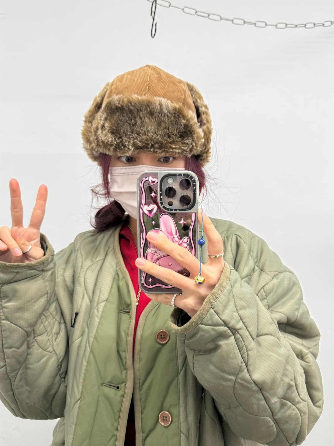 브라운 코듀로이 퍼 트루퍼햇 상품이미지4