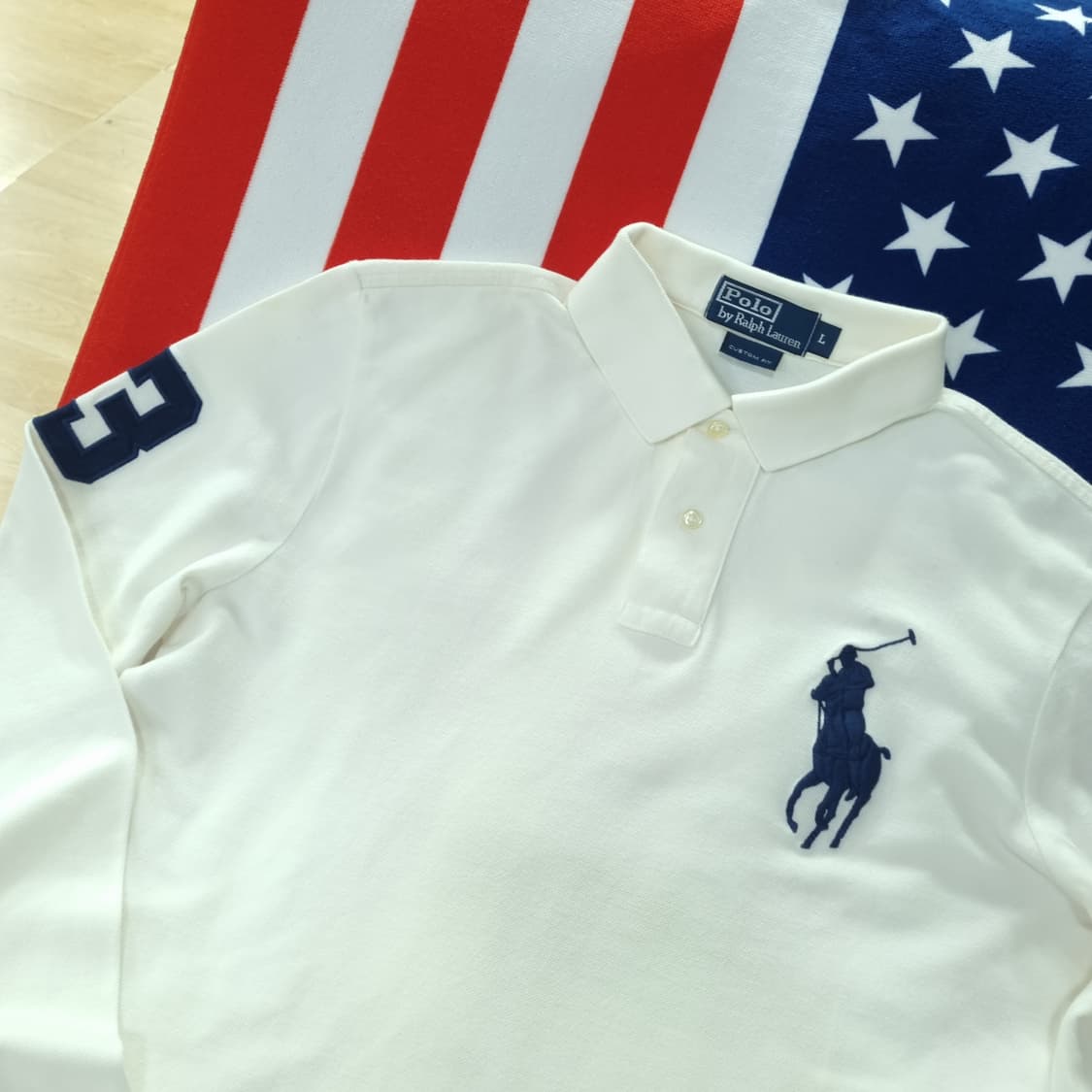 폴로 랄프로렌 빅포니 화이트 긴팔 폴로티 상품이미지2
