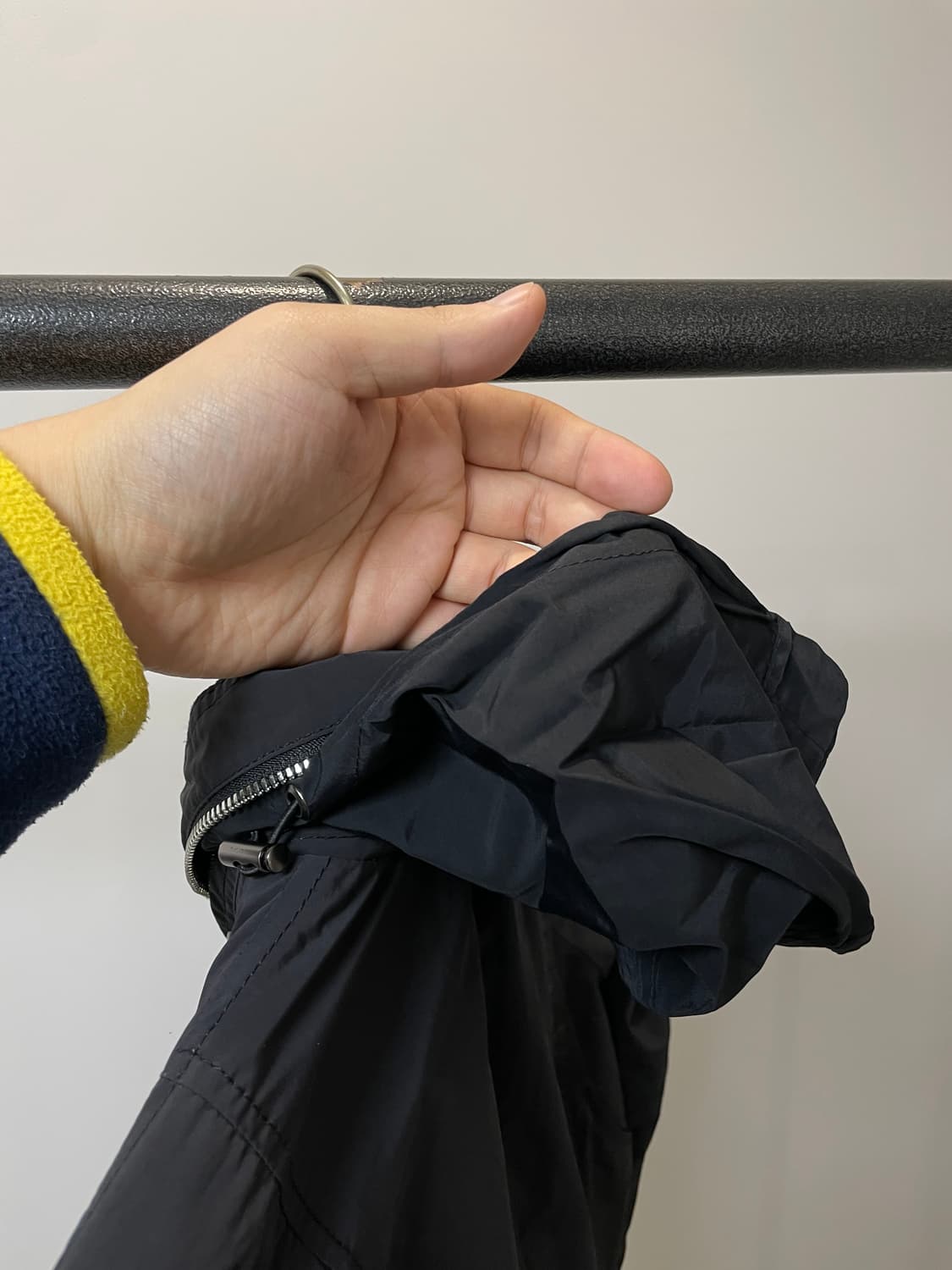 (100) Time 타임 사선 지퍼 히든후드 블루종 자켓 상품이미지7