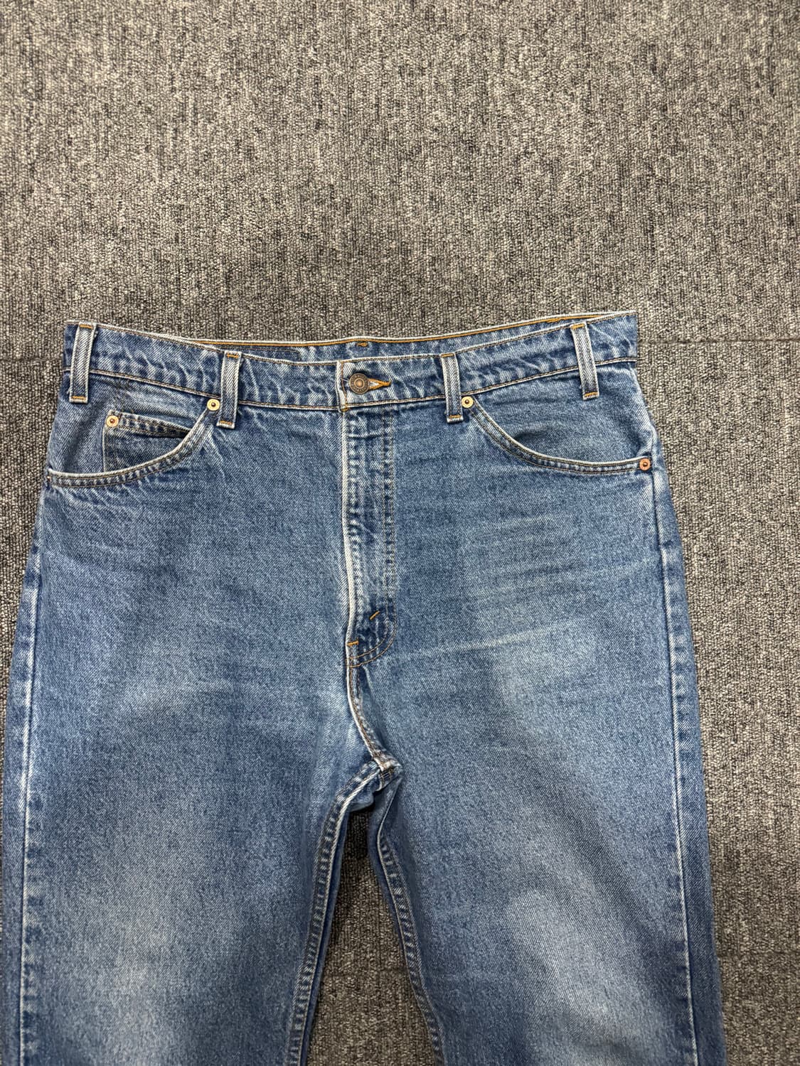 90s USA 리바이스 517 오렌지탭 미디움 워시드 데님 상품이미지3