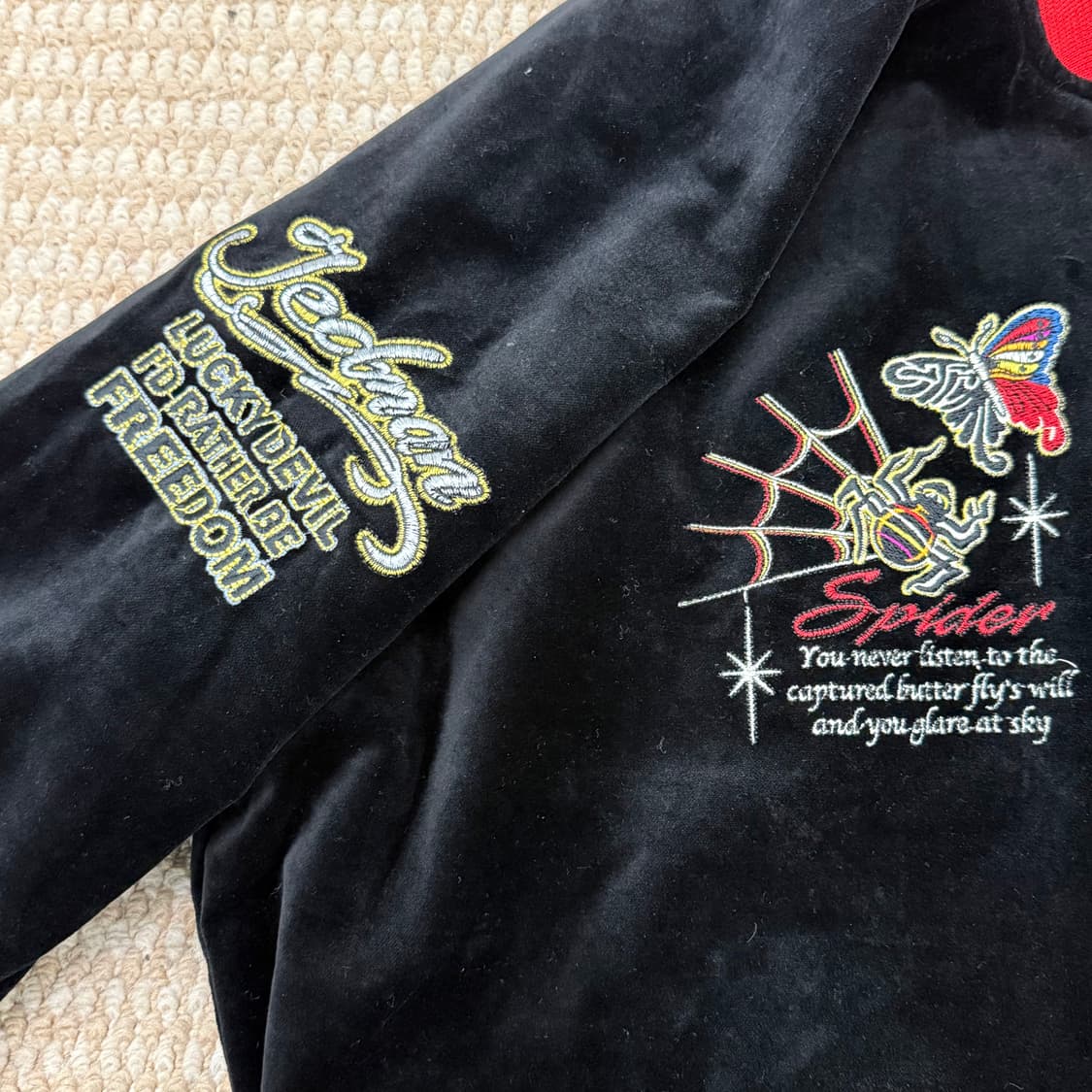 테드 컴퍼니 레드데빌 앤 타이거 벨벳 리버시블 양면 스카잔 상품이미지8