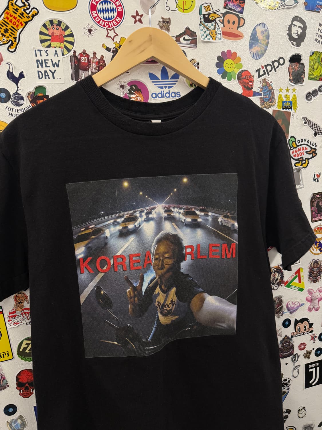 빈티지 코리안 프린팅 블랙 티셔츠 L 추천 상품이미지6