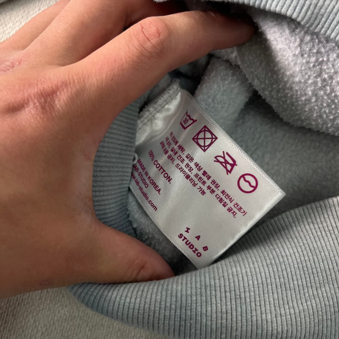 105 아이앱스튜디오 피그먼트 타이다이 스카이블루 후드티  상품이미지7