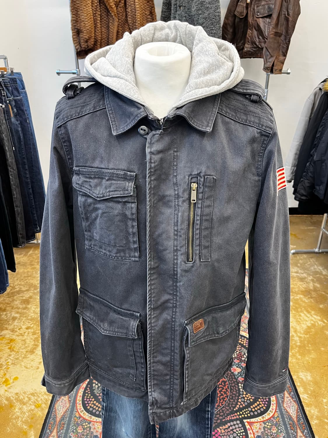 힐피거데님 헤비코튼 후드 사파리 자켓 상품이미지2