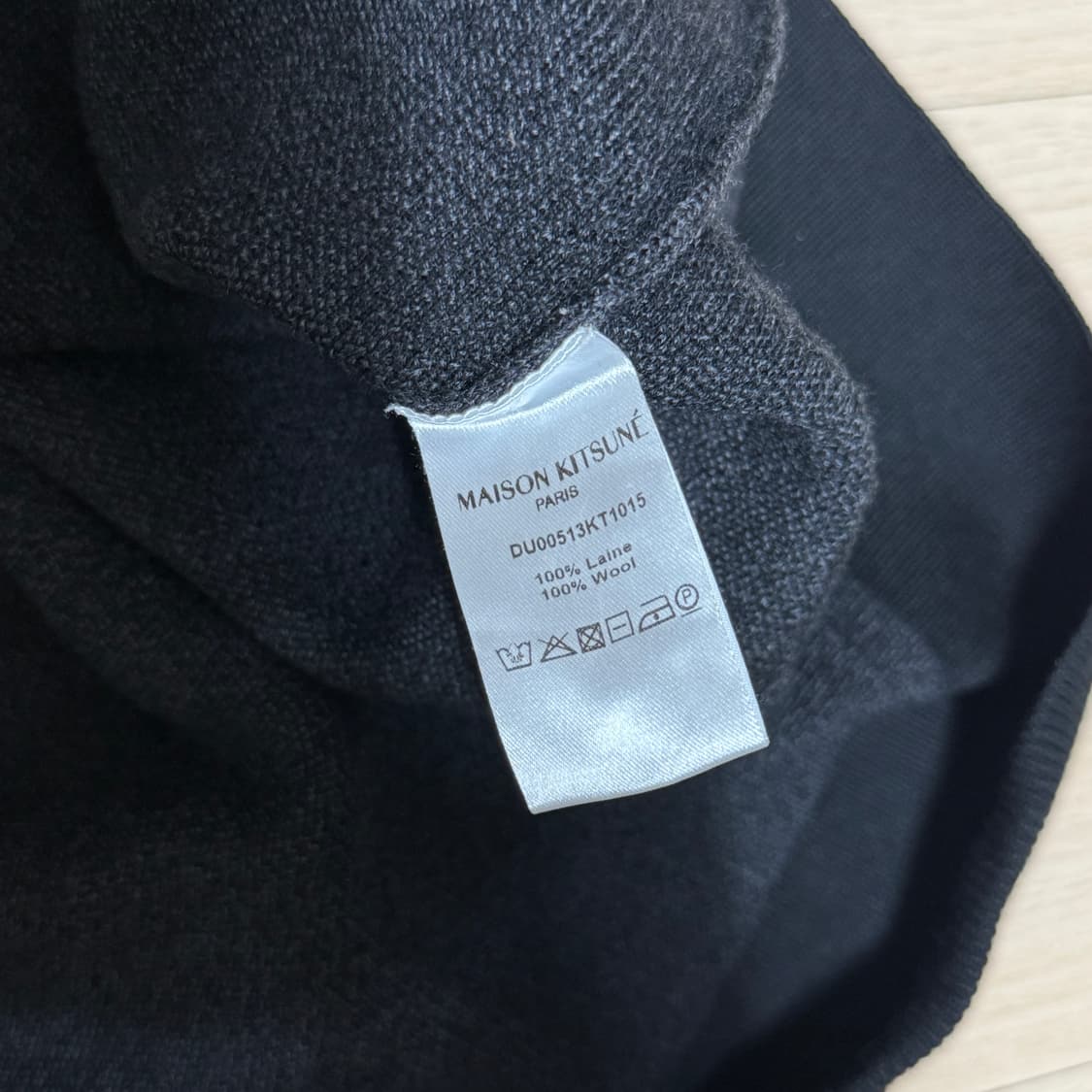 메종키츠네 니트 블랙 (L) 상품이미지4