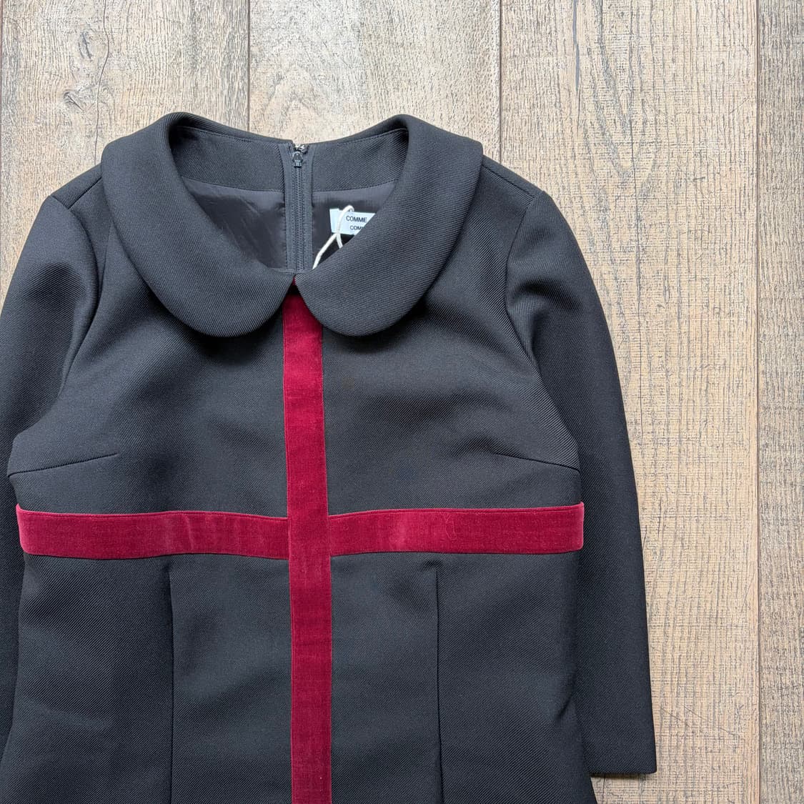 Cross Velour Point One Piece 상품이미지4