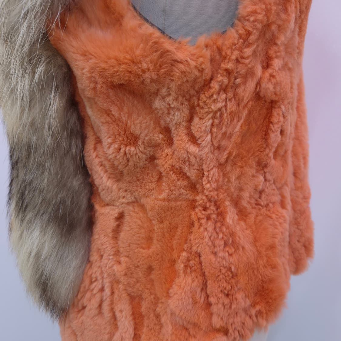 천연 라쿤 퍼카라 포인트 여성 조끼 베스트 상품이미지5