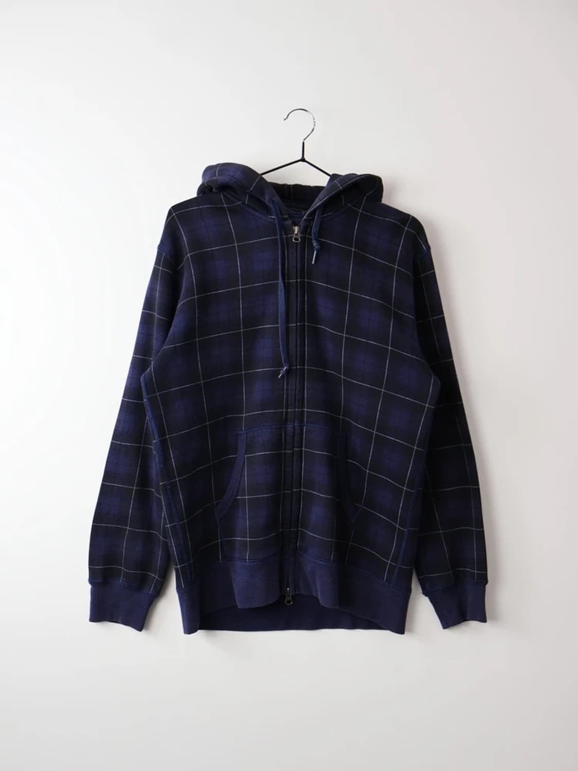 UNIQLO Navy Check Zip Hoodie 상품이미지2