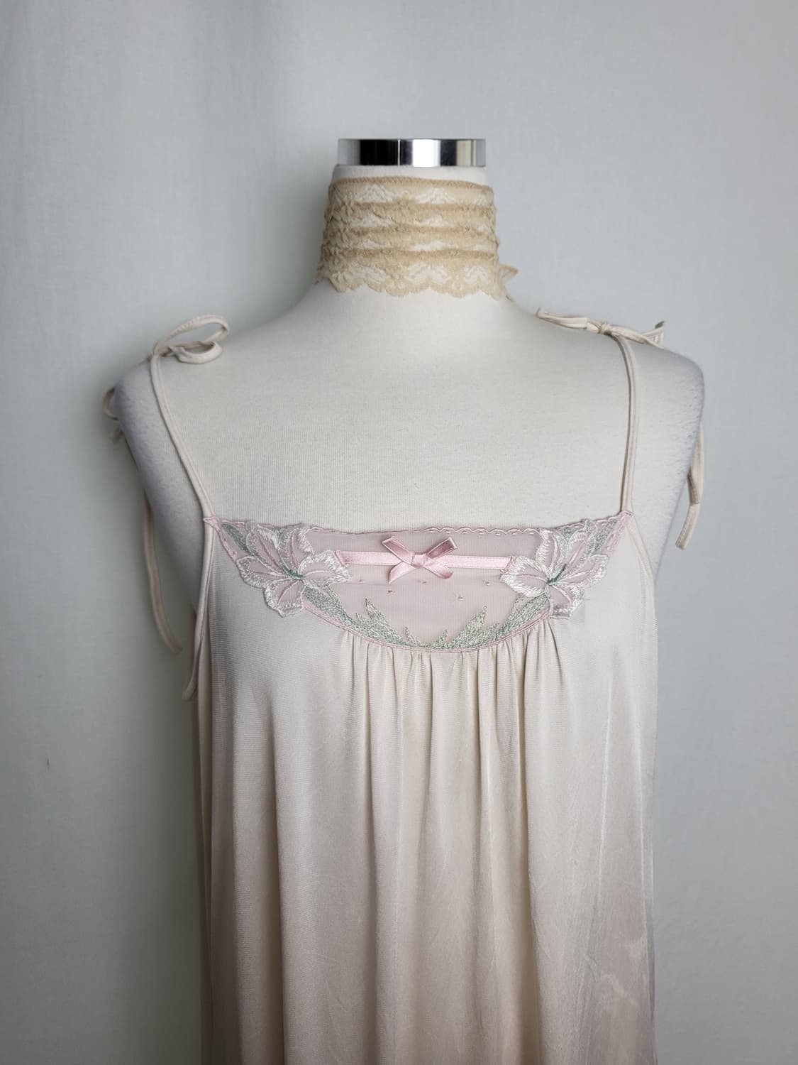 빈티지 피치 아이보리 슬립 드레스 상품이미지1