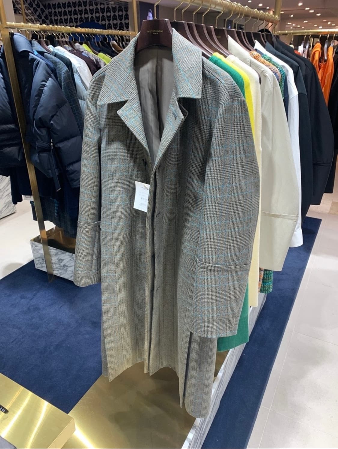 (48) 20ss 우영미 턴업체크 맥코트 상품이미지7