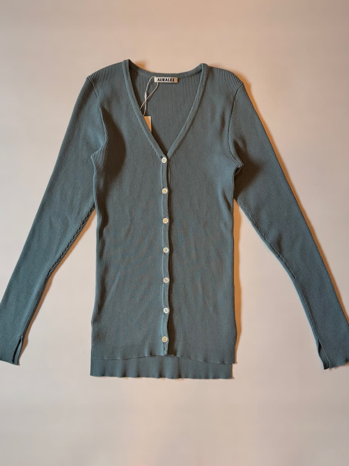 AURALEE Super Fine Wool RibKnit Cardigan 상품이미지2