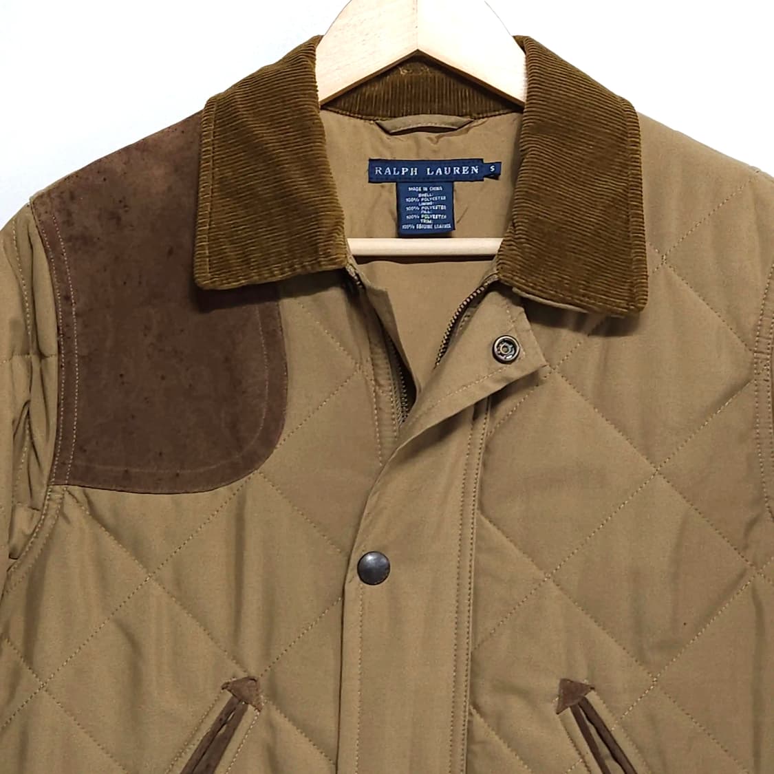 여성55)POLO 폴로 랄프로렌 퀼팅 자켓 송아지가죽 상품이미지2