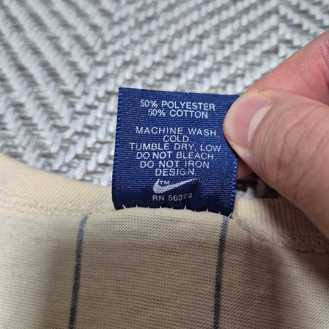 80s Nike 베이스볼 5부 헨리넥 싱글스티치 티셔츠 (XL) 상품이미지6