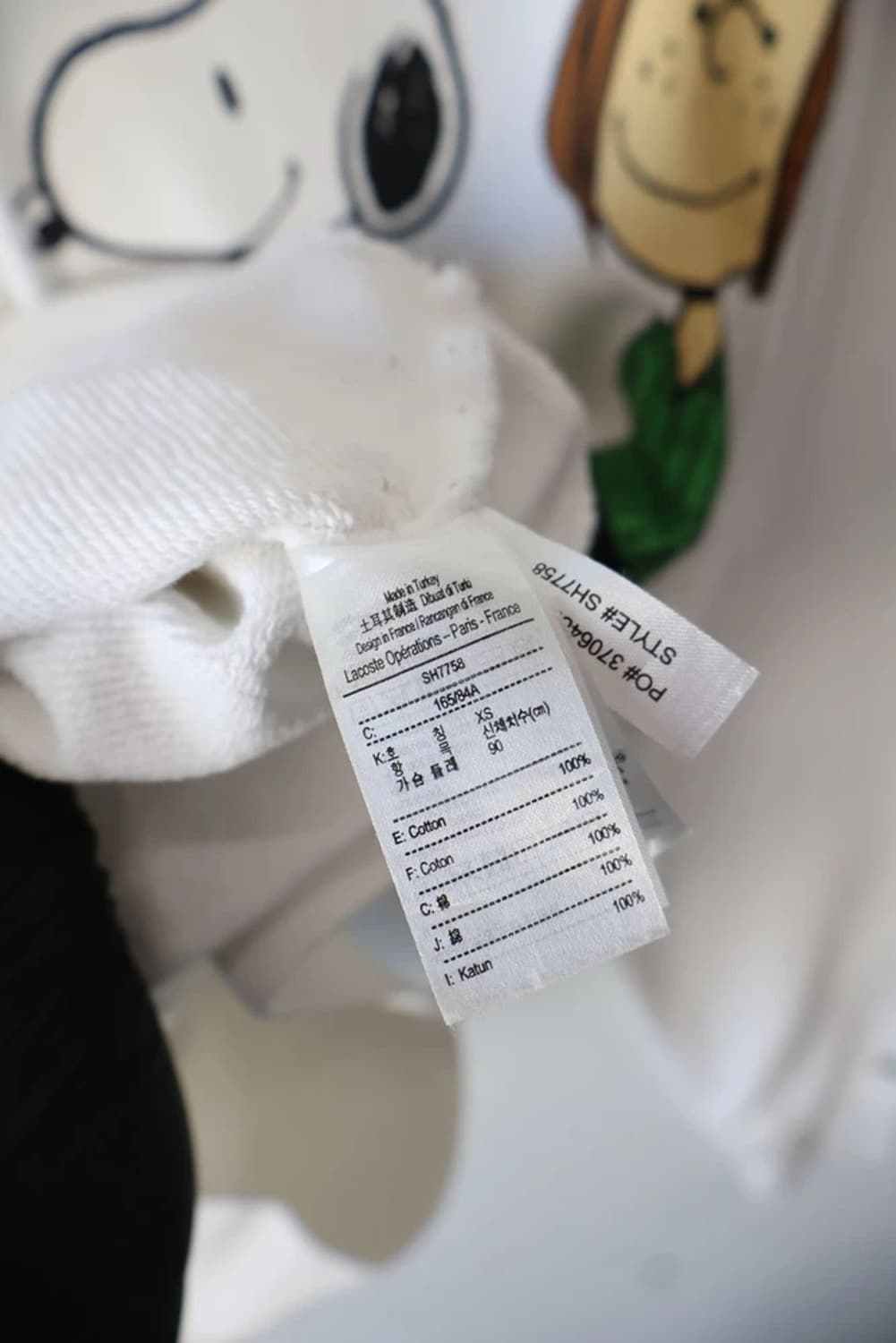 Lacoste x Peanuts White Hoodie 상품이미지8