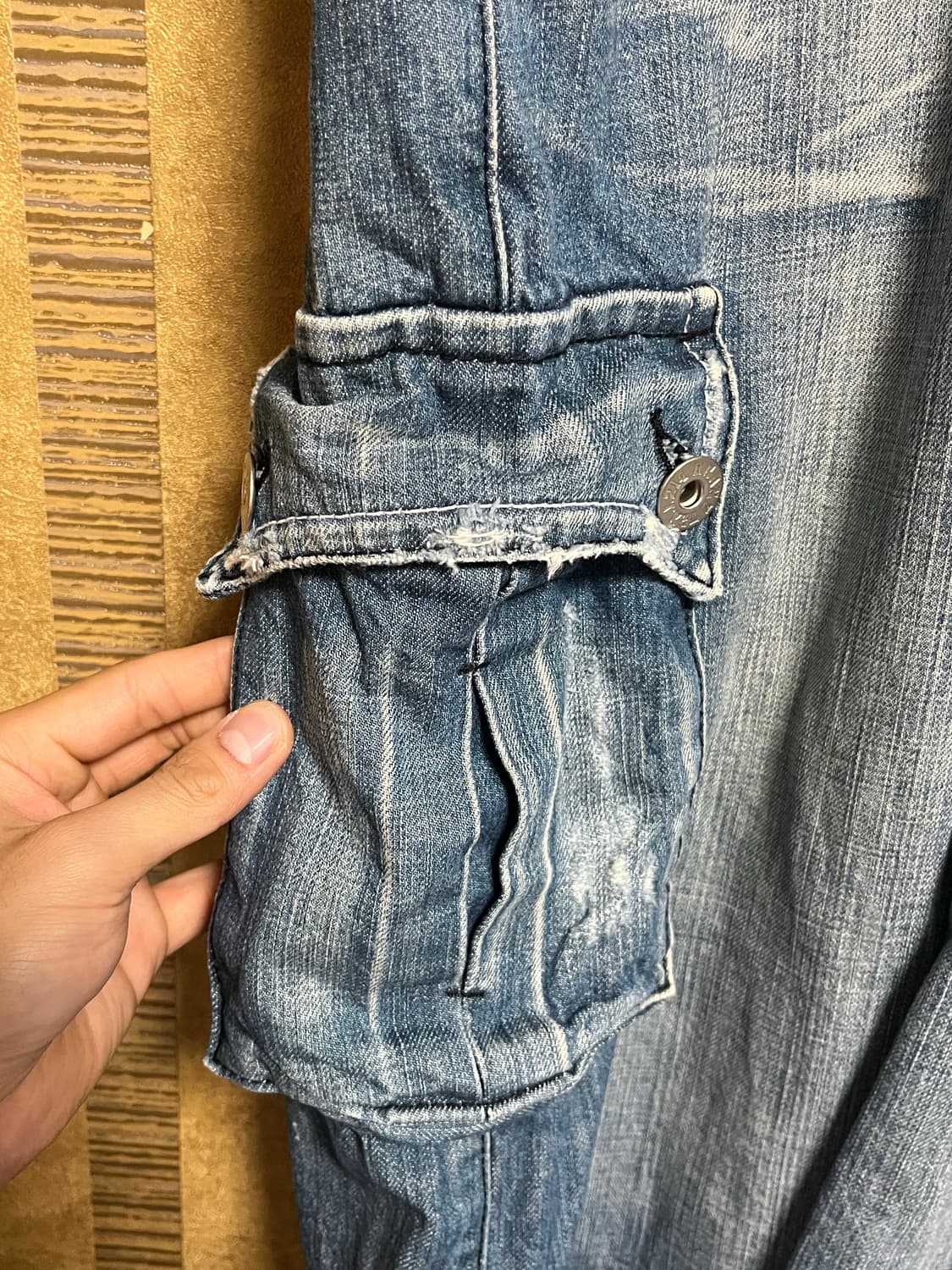 T2X Jeans 멀티포켓 카고 빈티지 데님 팬츠 32 상품이미지6