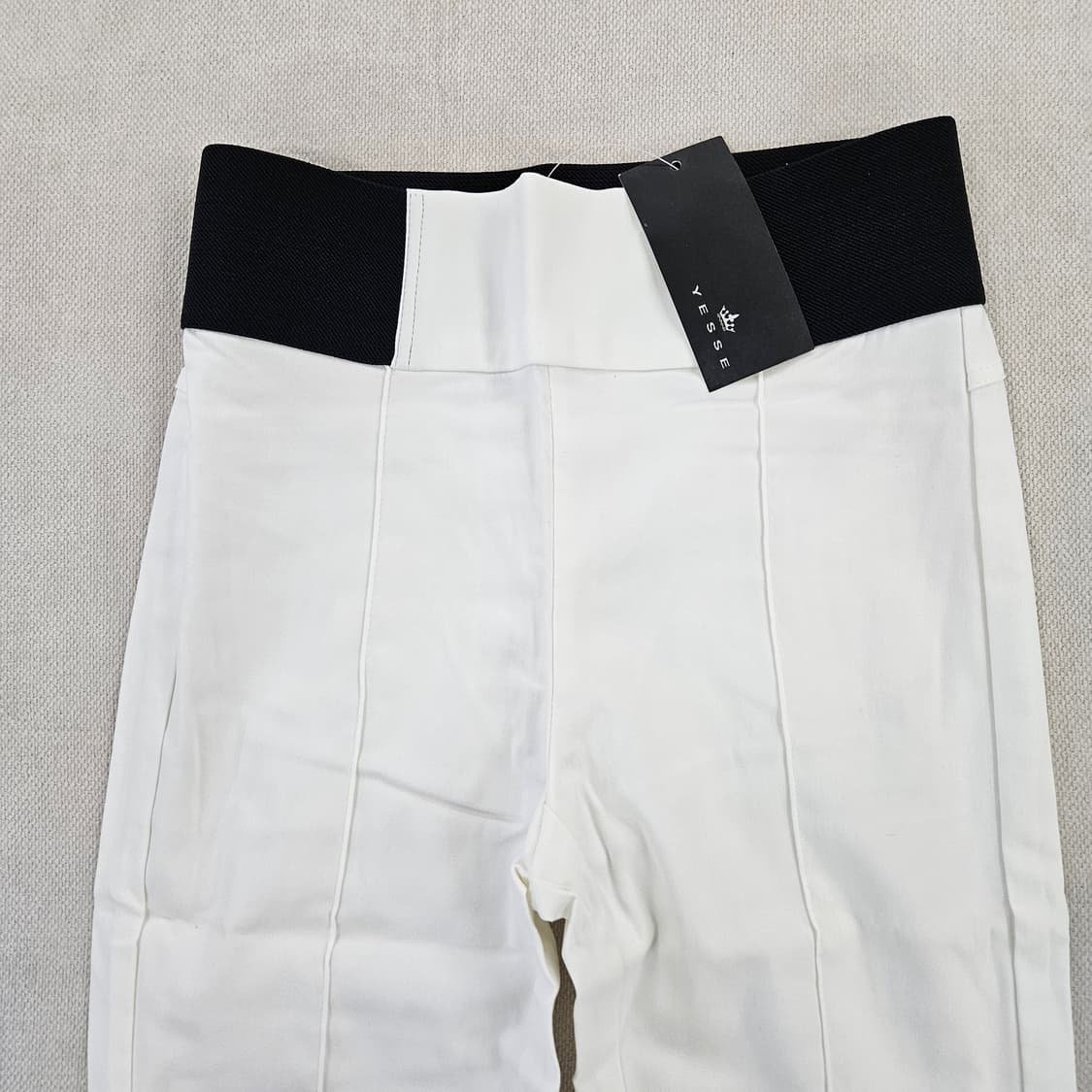 [66] 새상품 예쎄 여성 화이트 스판 밴딩 일자 팬츠 0120Y2 상품이미지3