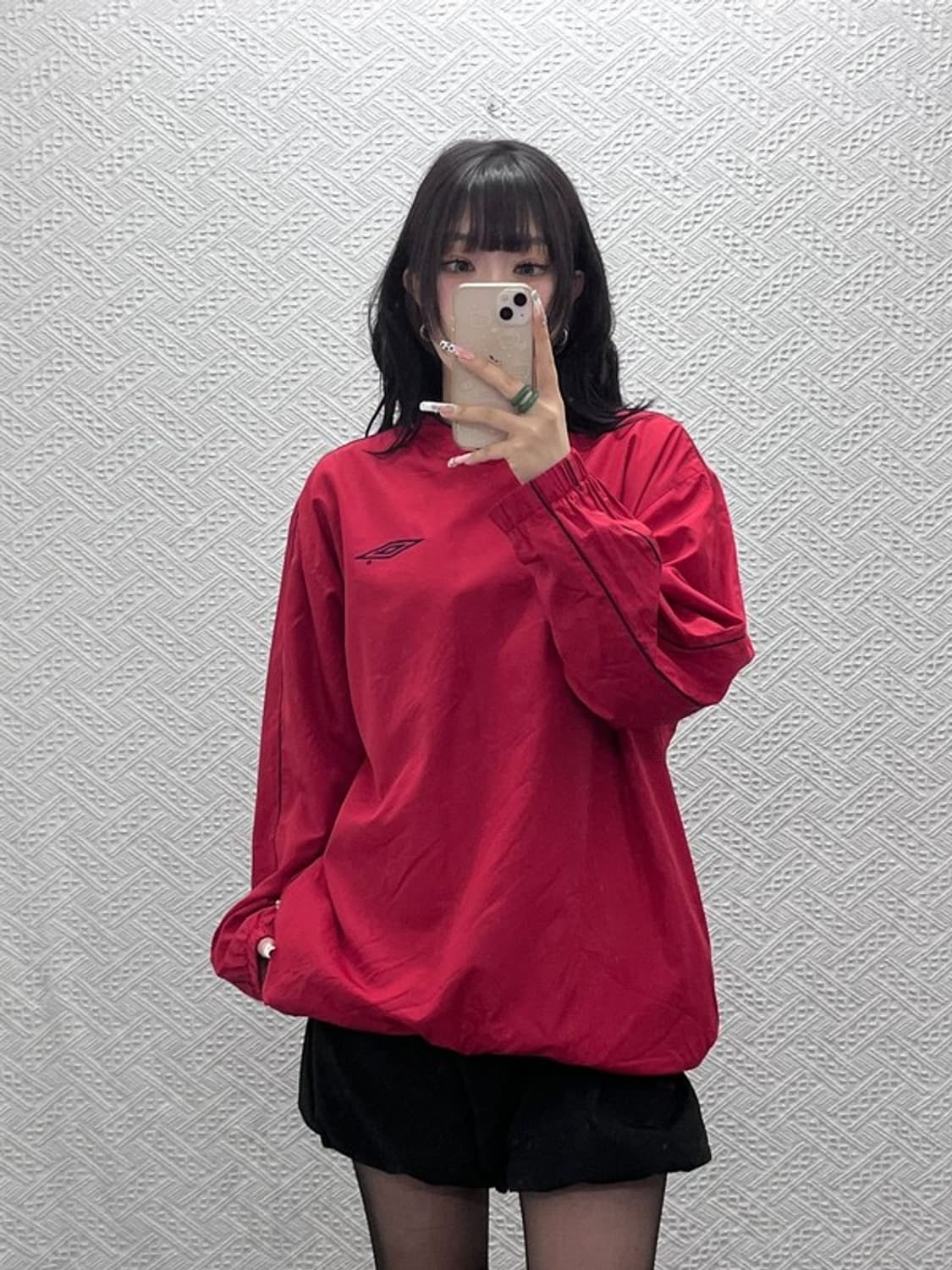 엄브로 빈티지 올드스쿨 레트로 오버핏 웜업 바람막이 100 C11225 상품이미지1