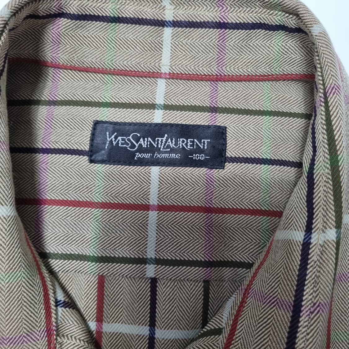 입생로랑 브라운 체크셔츠  상품이미지6