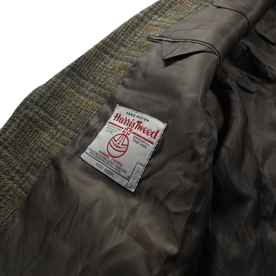 해리스트위드 헤링본 패턴 퓨어 울 자켓 (105) 상품이미지3