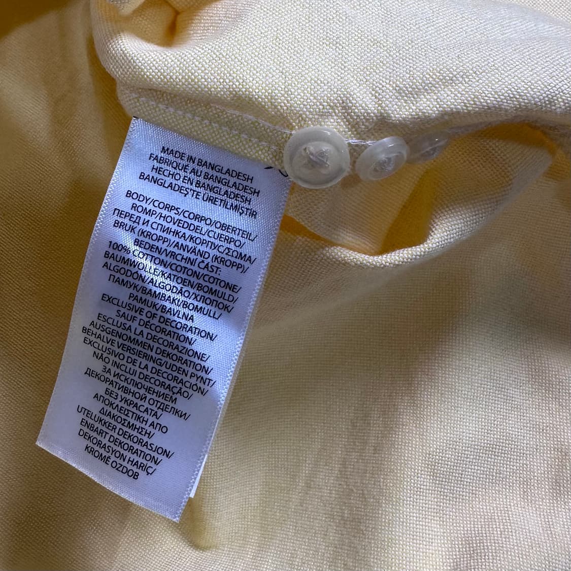 폴로 랄프로렌 옐로우 옥스포드 셔츠  상품이미지6