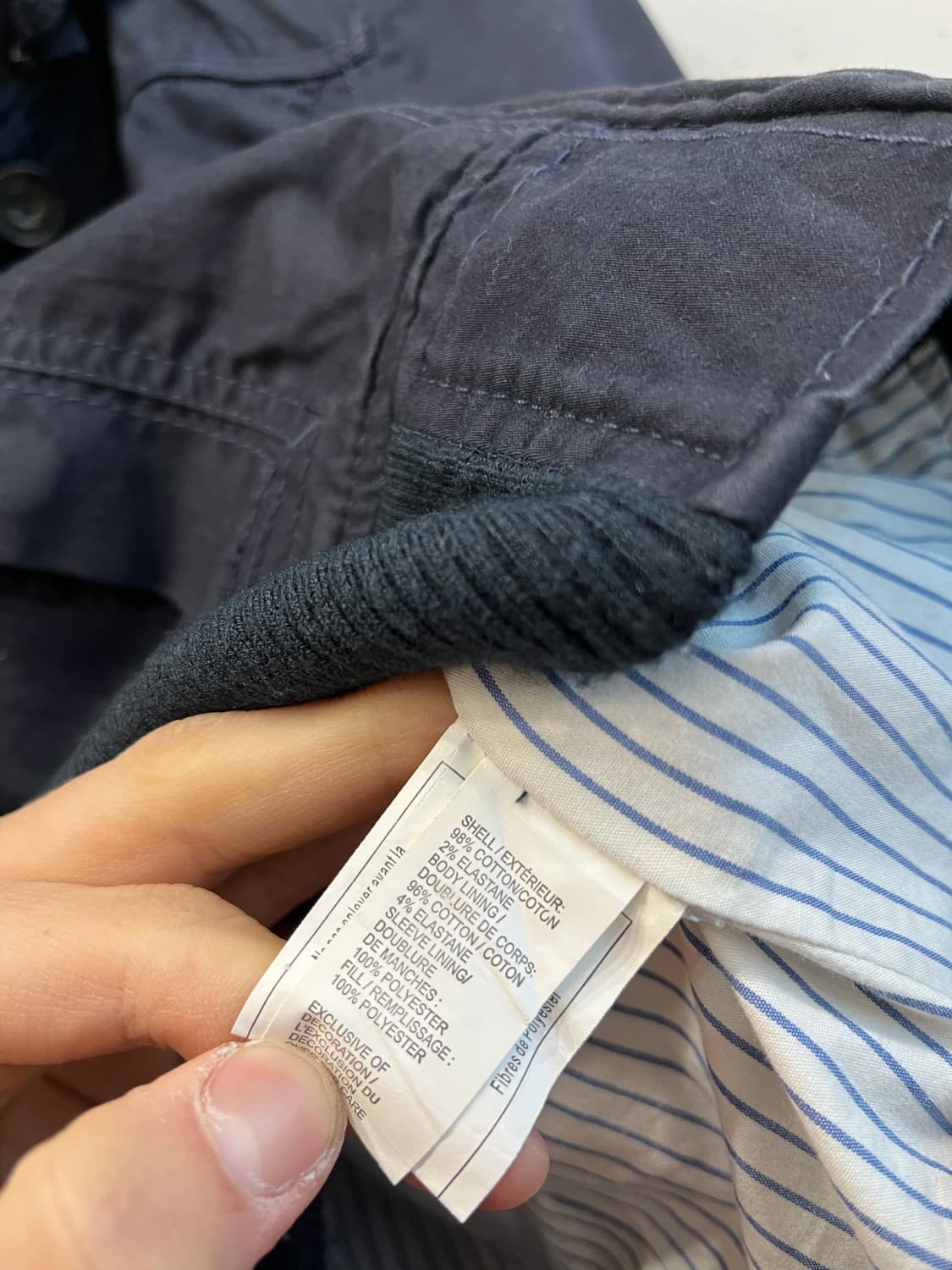 아베크롬비 하이넥 코튼 자켓 네이비 우먼즈 상품이미지5