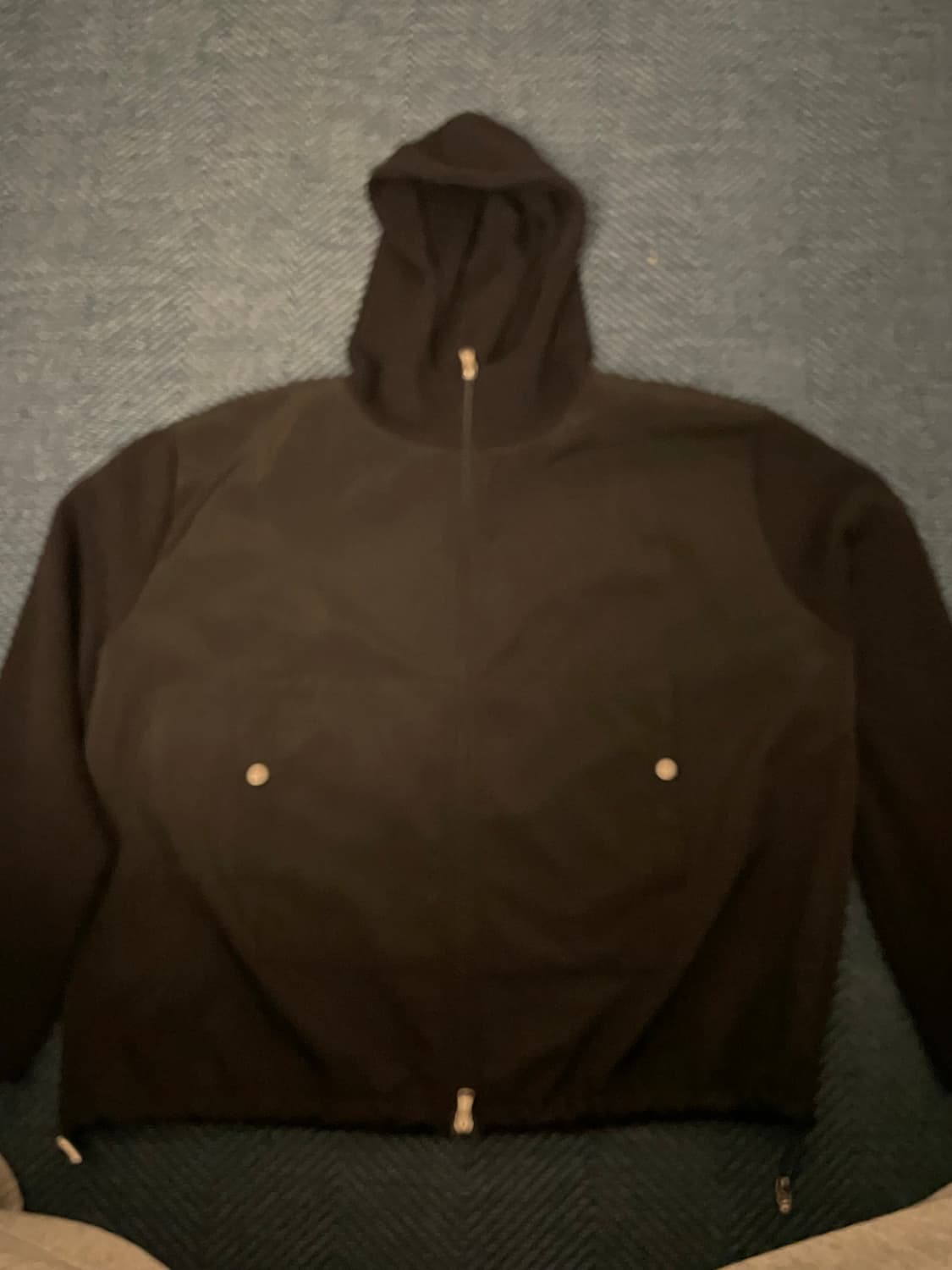 디서먼트 배색 후드집업 블랙 상품이미지6