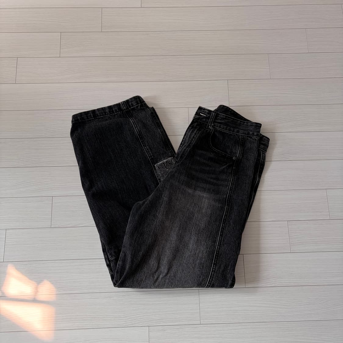 카락터 Vintage emblem denim pants / Black 0 상품이미지7