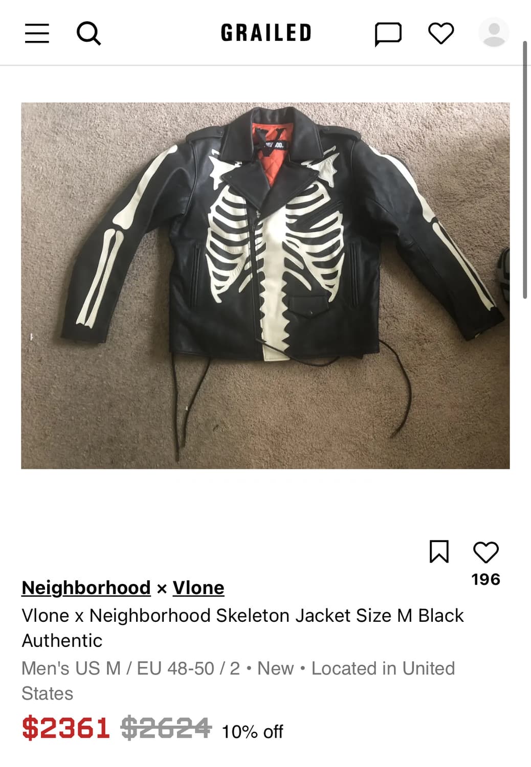 VLONE X NEIGHBORHOOD leather jacket 상품이미지7