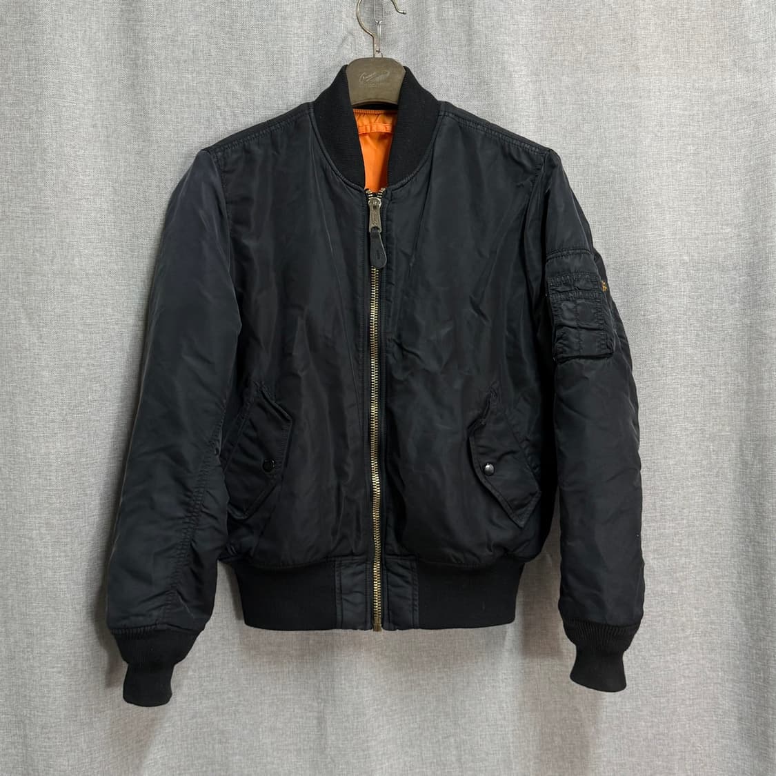 [S] 알파인더스트리 블랙 MA-1 항공점퍼 자켓 상품이미지1