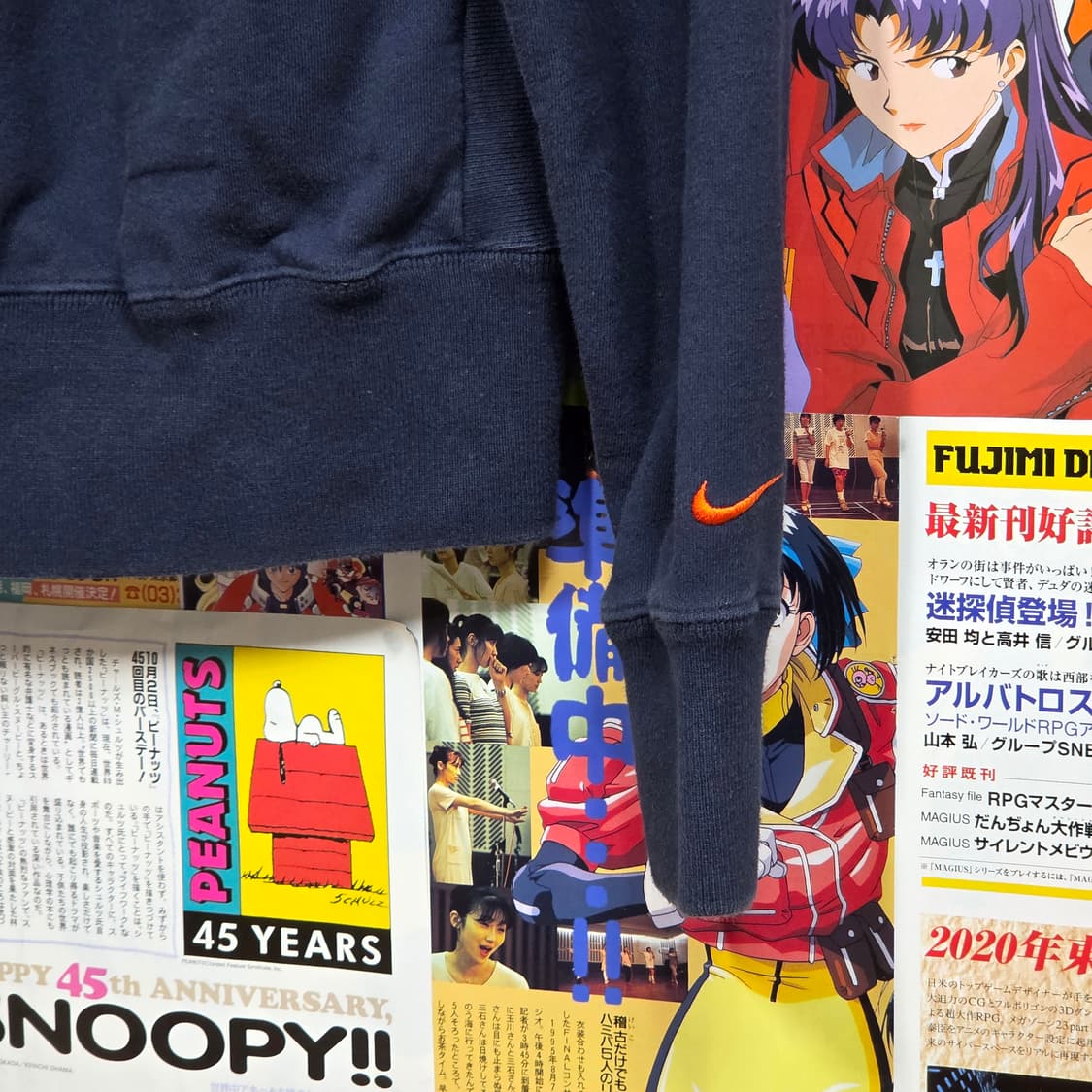 나이키 00'S 스티치 빅로고 네이비 후드집업 상품이미지7