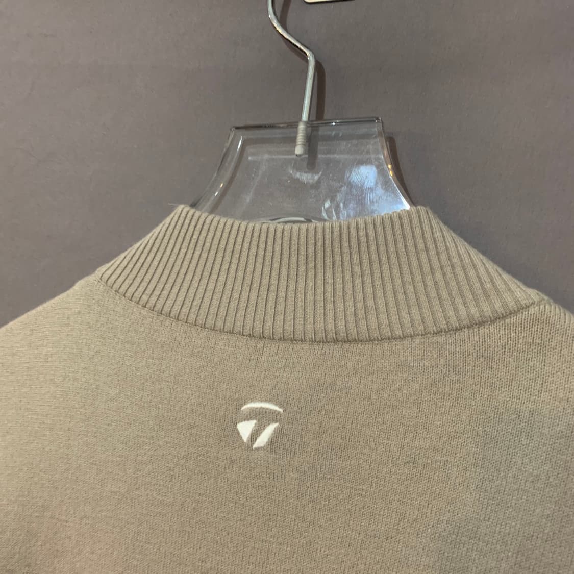 XL 테일러메이드 골프 투톤 배색 반집업 방풍 니트 상품이미지3