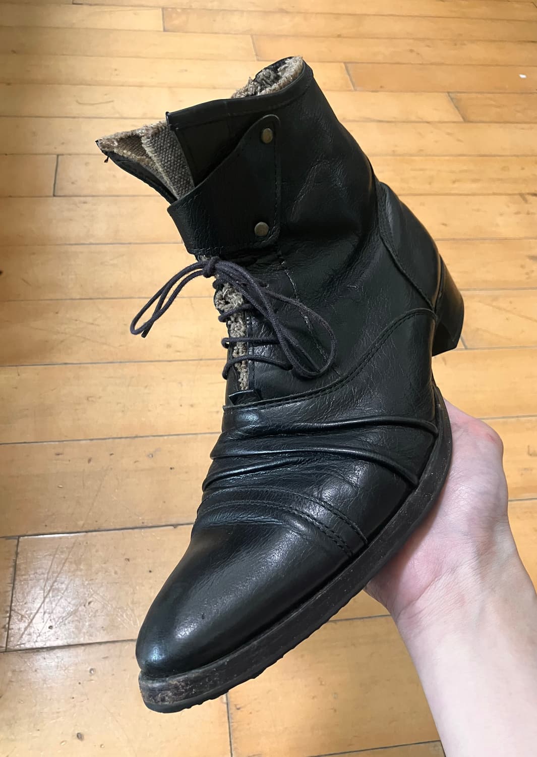 Alfredo bannister 알프레도 바니스터 레이어드 롱 노즈 부츠 상품이미지2