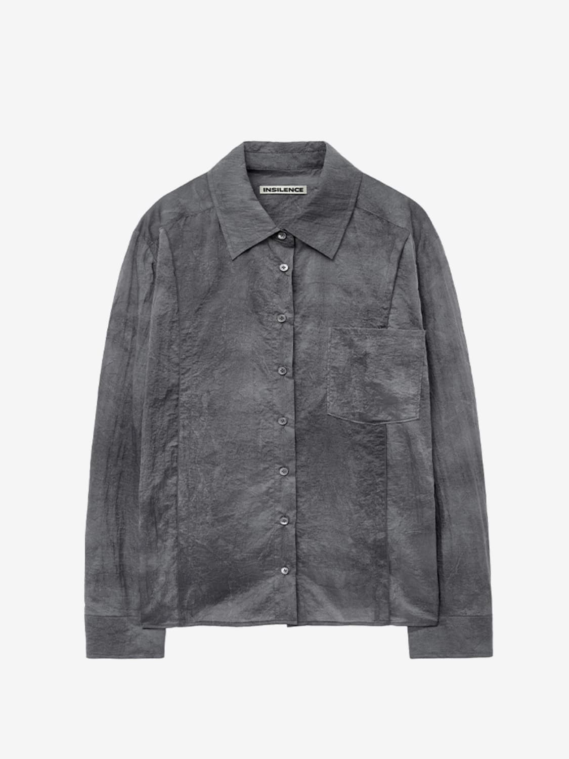 인사일런스 우먼 뉴트럴 그래픽 셔츠 CHARCOAL 상품이미지1