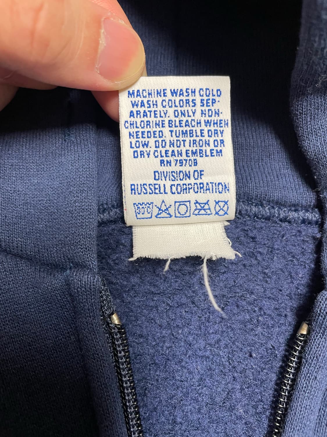 러셀 애슬레틱 후드집업 네이비 L 상품이미지4