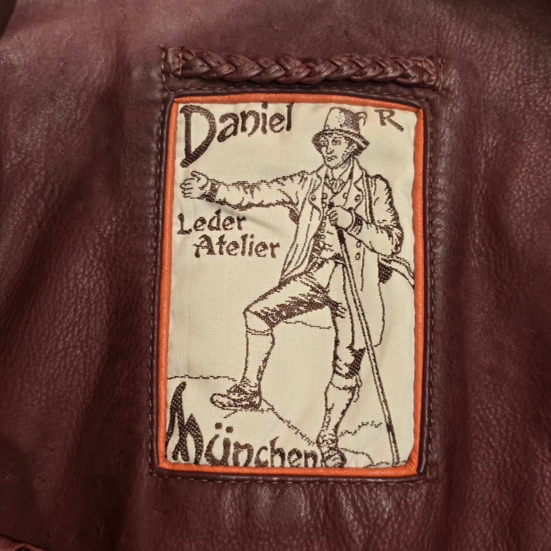 70S 독일 뮌헨 빈티지 노카라 크롭 가죽 자켓 상품이미지6